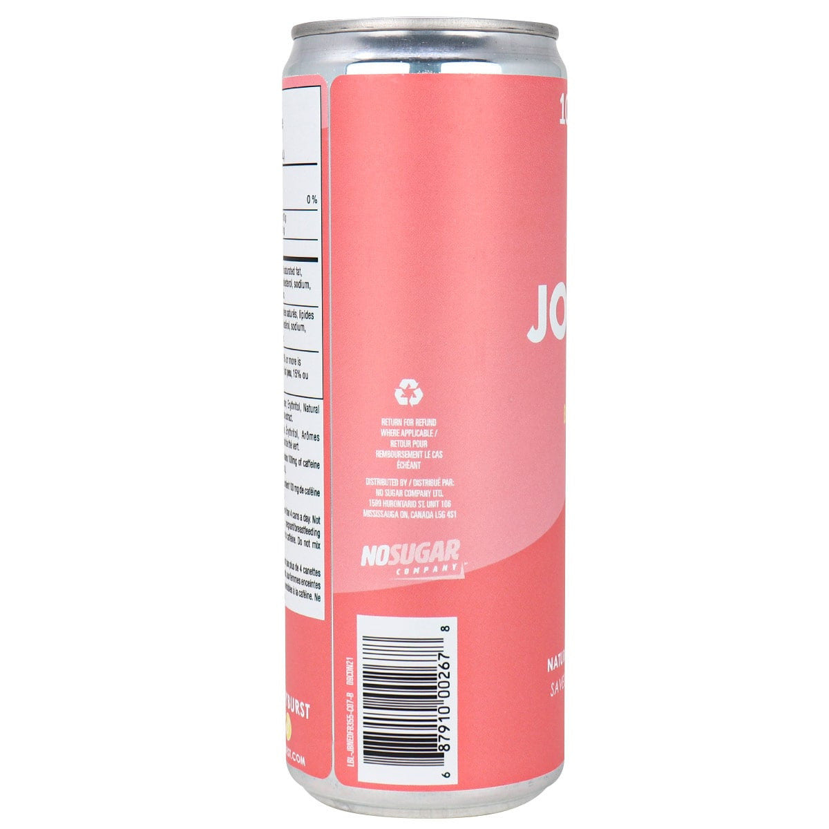 NoSugar Company Joyburst Energy Drink, Frosé Rose Flavor, 355mL/12.4 oz. Can {Imported from Canada}