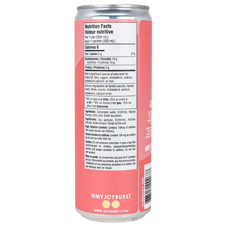 NoSugar Company Joyburst Energy Drink, Frosé Rose Flavor, 355mL/12.4 oz. Can {Imported from Canada}