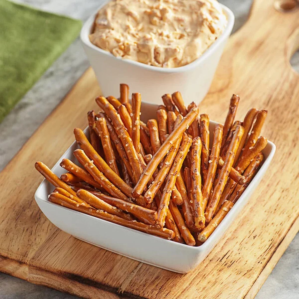 Old Dutch Baked Thins Pretzels.