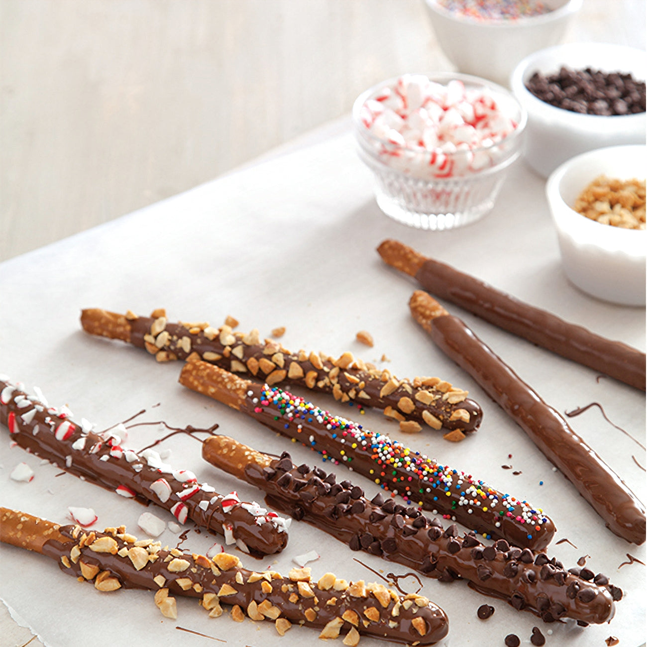 Old Dutch Baked Thins Pretzels decorated.