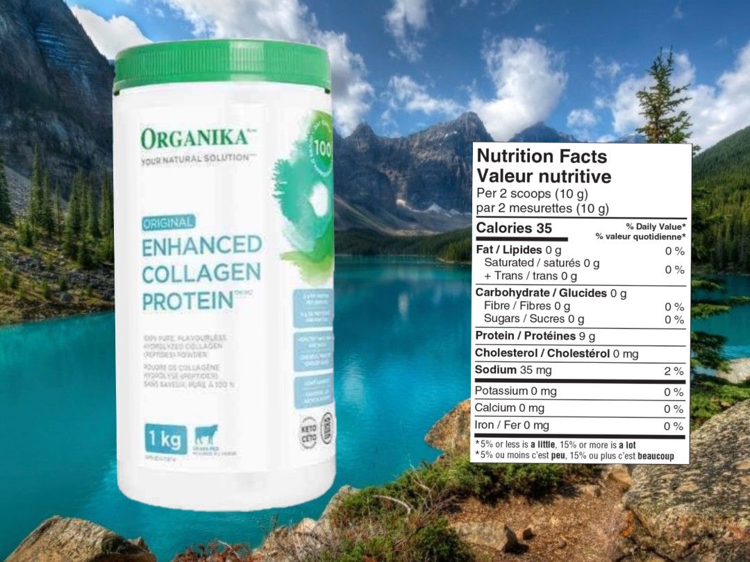 Organika Enhanced Collagen Protein, Original, 1kg/35.3 oz. Container