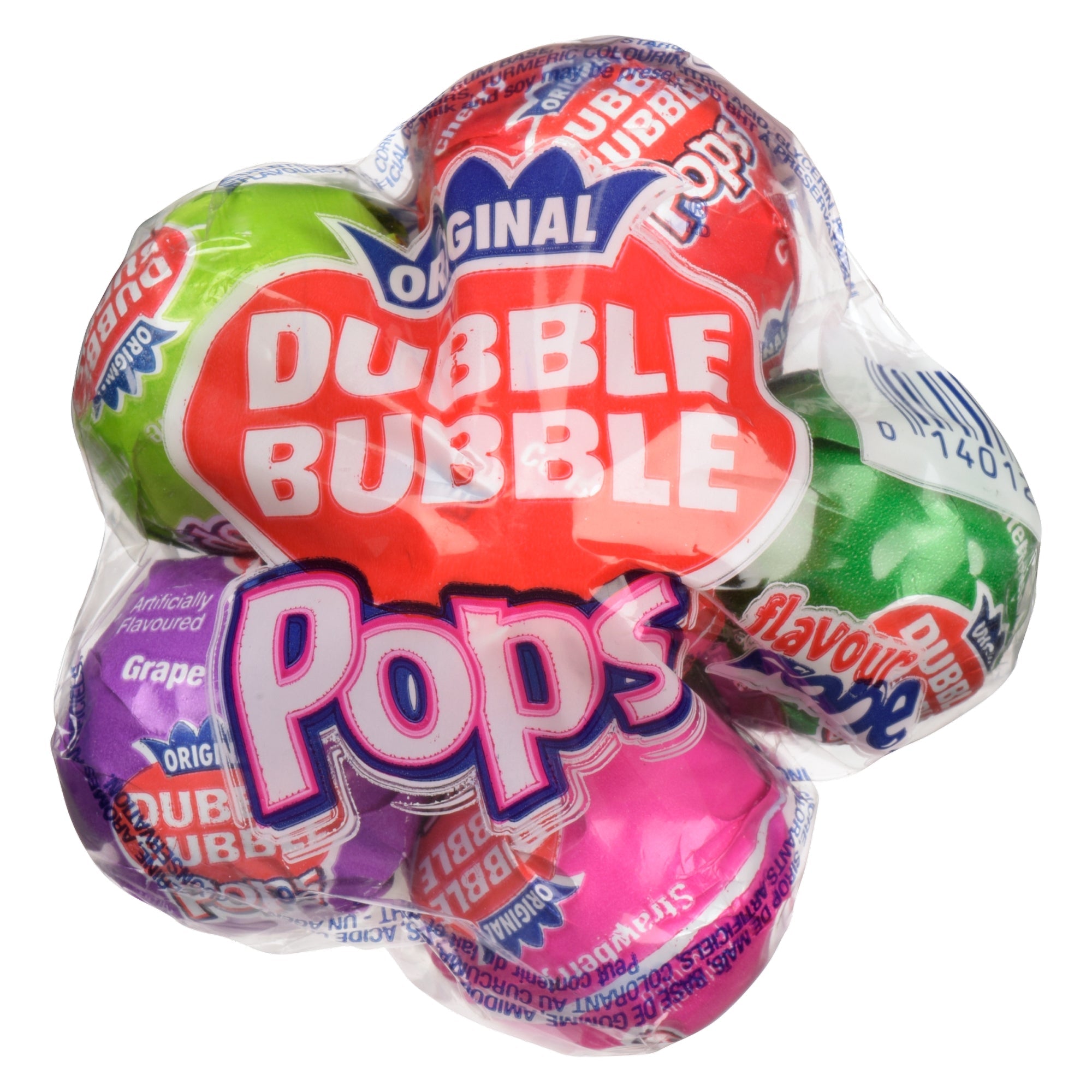 Top of Side of Dubble Bubble Original Flavor Zone Lollypops, 93g/3.5 oz.