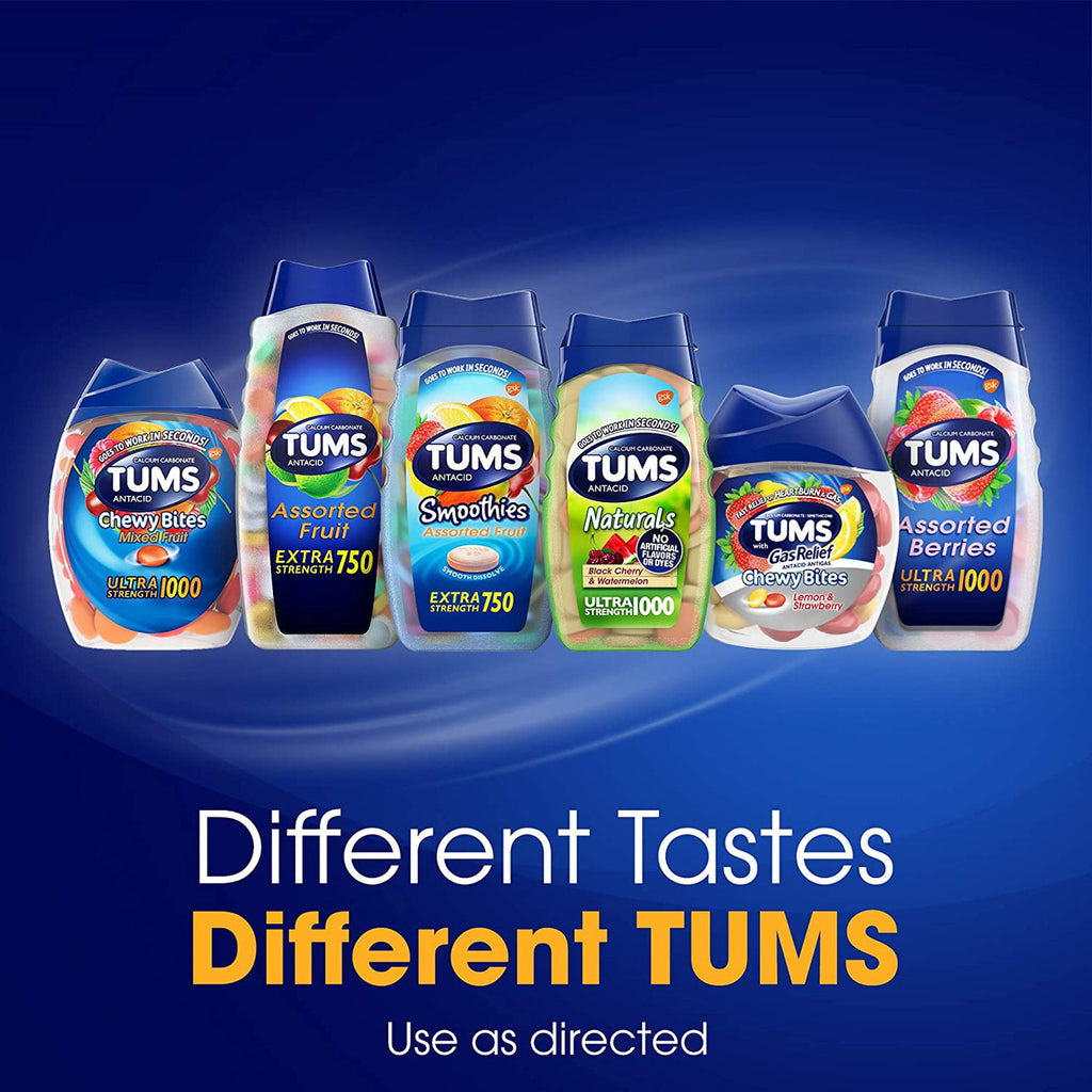 Tums Extra Strength 750mg Calcium Carbonate 100 pcs, 4pk {Imported from Canada}