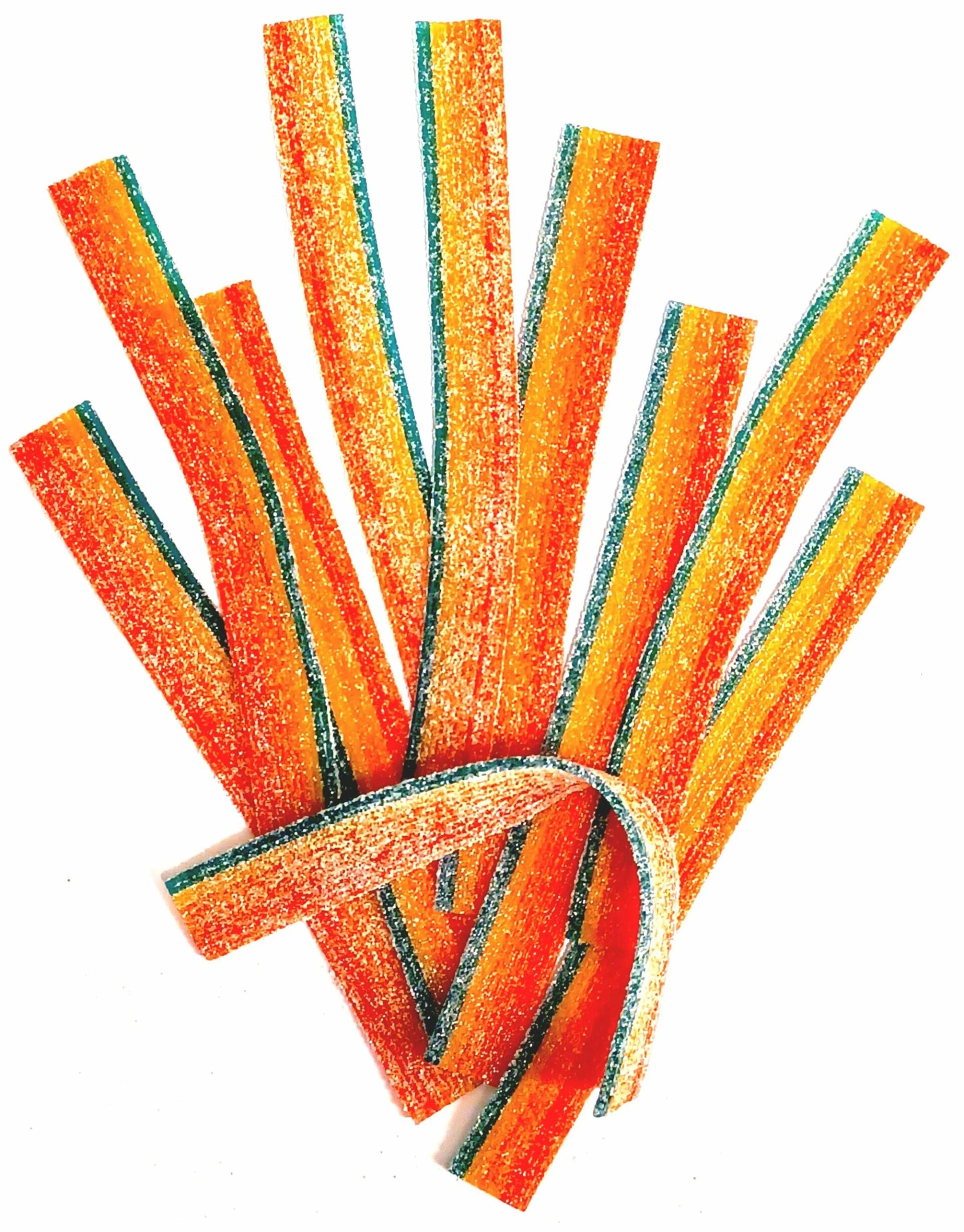 Huer Sour Rainbow Steamers Gummy Candy, 70g/2.5 oz., sour rainbow streamers.