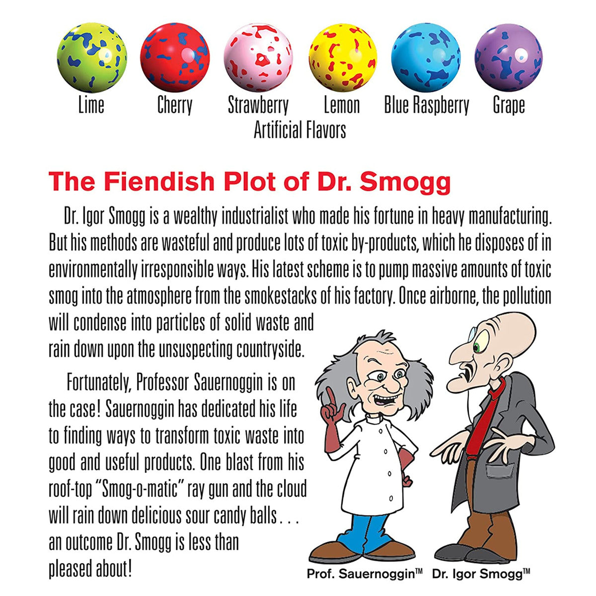 Toxic Waste Sour Smog Balls, 85g/3 oz.