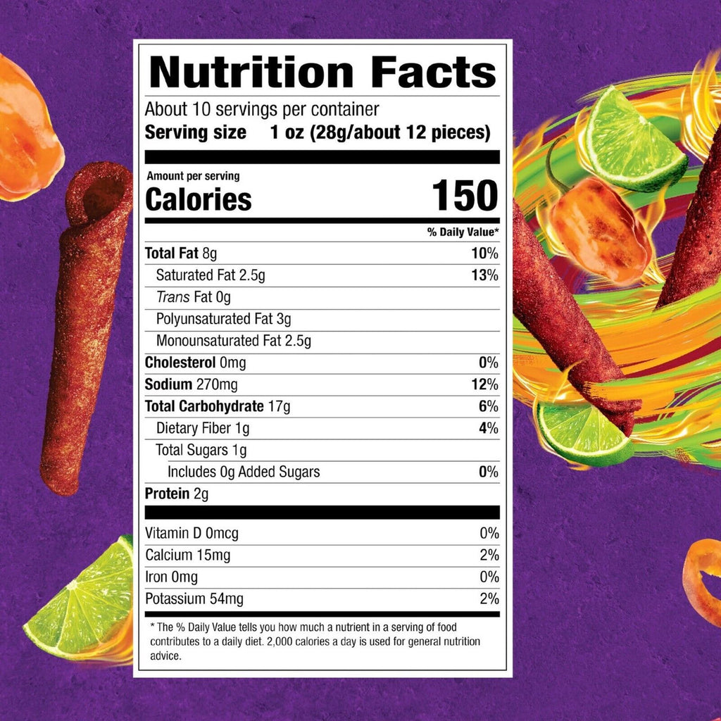 Takis Rolled Tortilla Chips, Nitro Flavor, 280g/9.9 oz. {Imported from Canada}