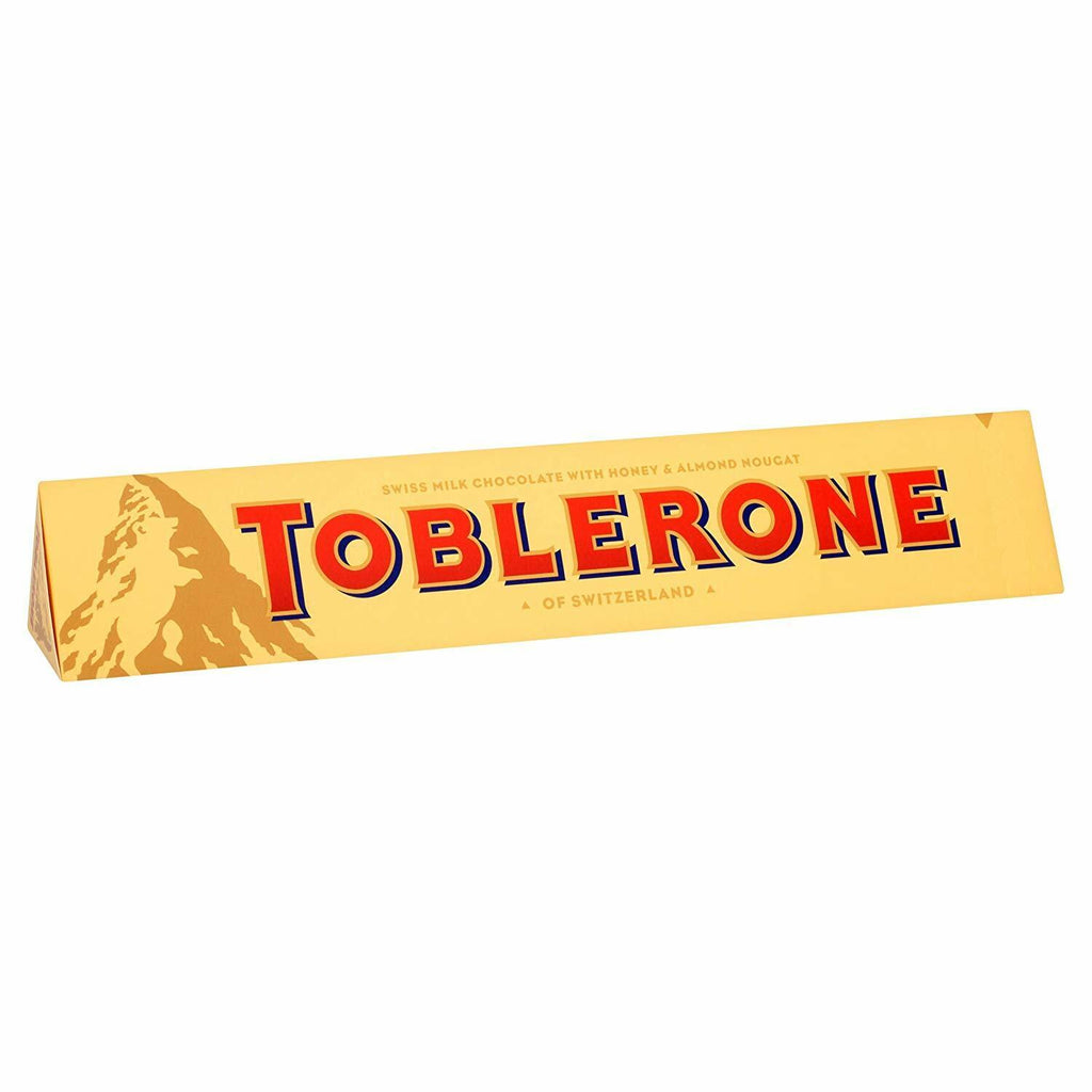 Toblerone Swiss Milk Chocolate With Honey & Almond Nougat, 360g/12.6 oz. Bar {Imported from Canada}