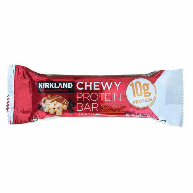 Kirkland Signature Chewy Protein Bars, Peanut Butter & Semi-Sweet Chocolate Chip Flavor, 42 Bars, 1.68kg/3.7 lbs. Box {Imported from Canada}