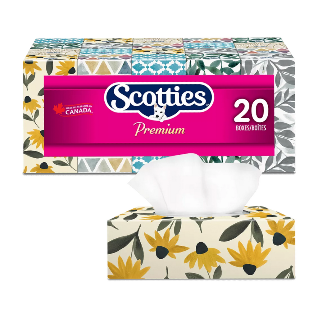 Scotties Facial Tissue, 2-ply, 126 sheets per box - 20 Pack