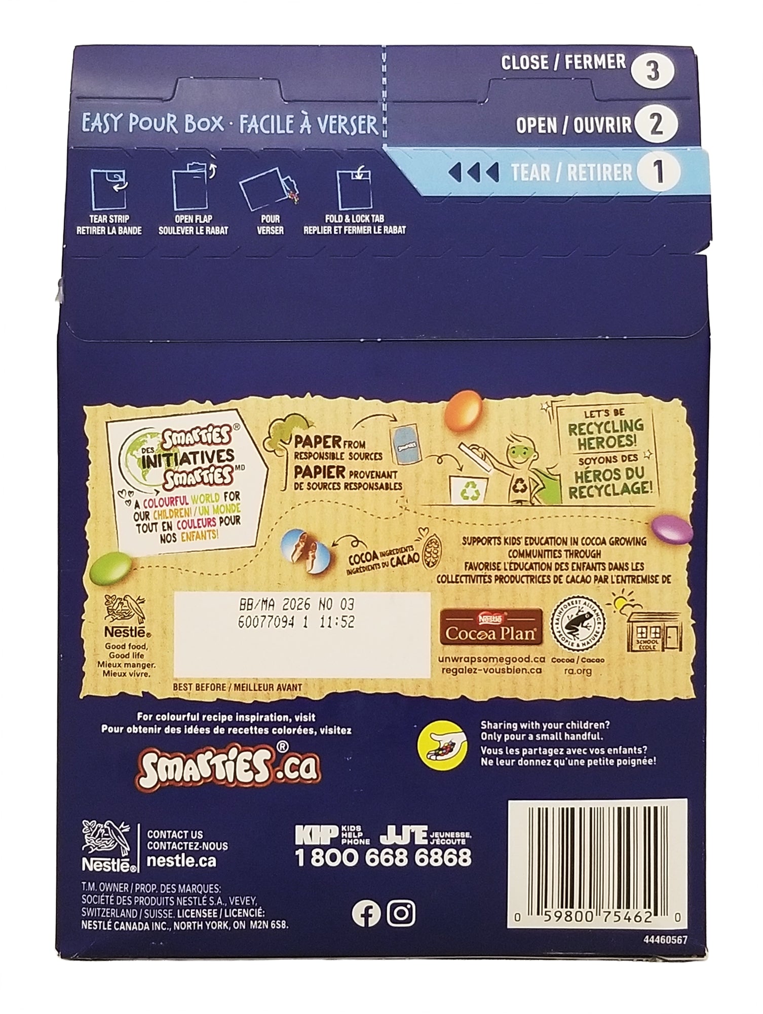 Nestle Chocolate Smarties Pantry Size 800g - Back