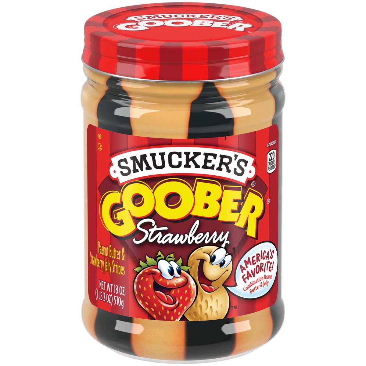 Smuckers Goober Peanut Butter & Strawberry Jelly Jar