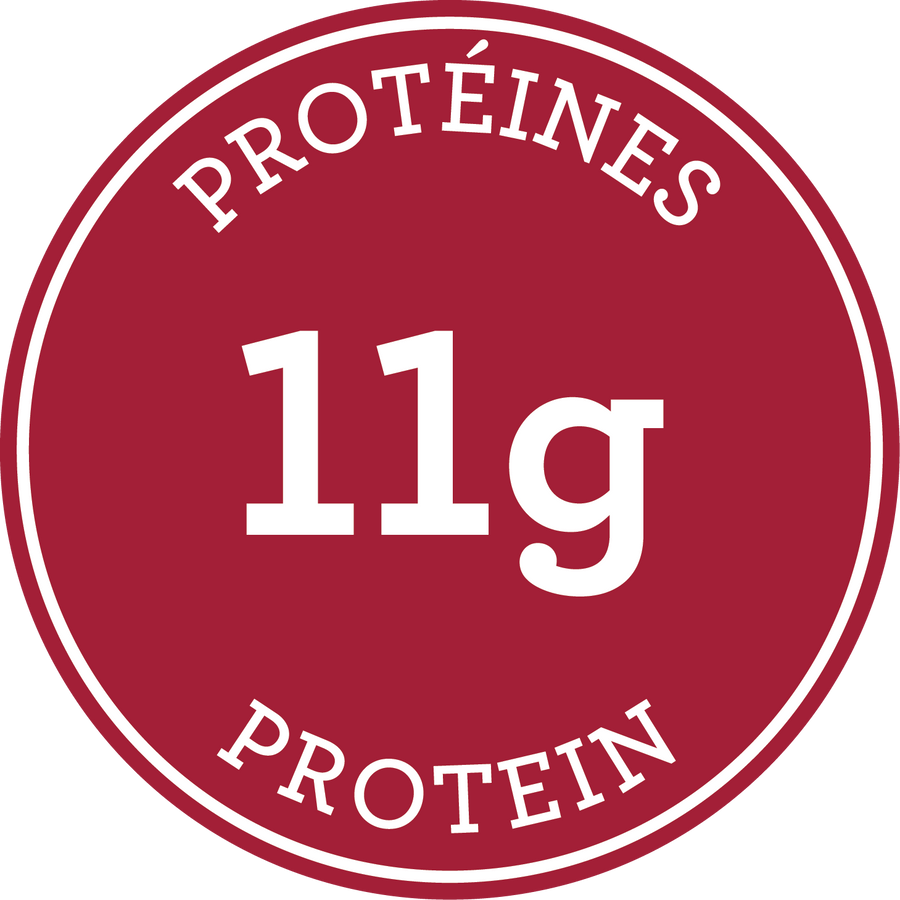 Basse Mountain Peak Mix 600g, 11g of protein label.