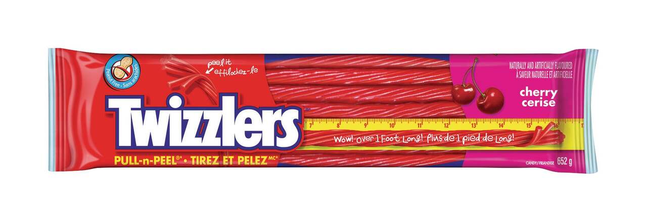 Twizzlers Extra Long Pull-n-Peel Cherry Flavored, 652g/ 1.4 lbs.