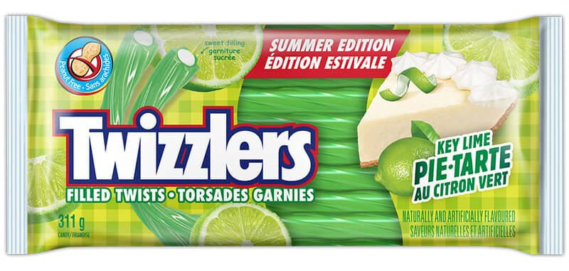 Twizzlers Licorice Candy, Key Lime Pie Flavor, Special Summer Edition, 311g/10.9 oz. {Imported from Canada}