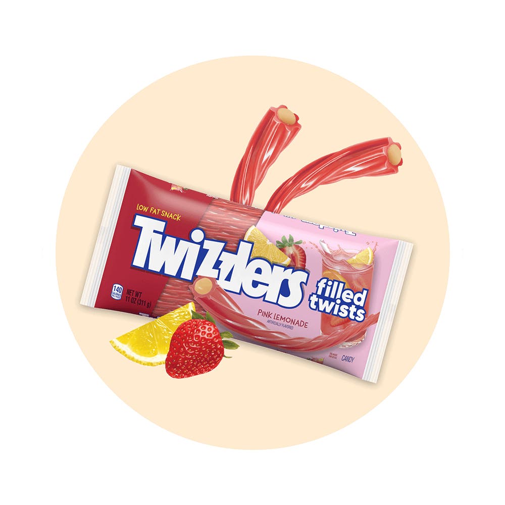 Twizzlers Pink Lemonade Flavored Filled Twists, 311g/11 oz