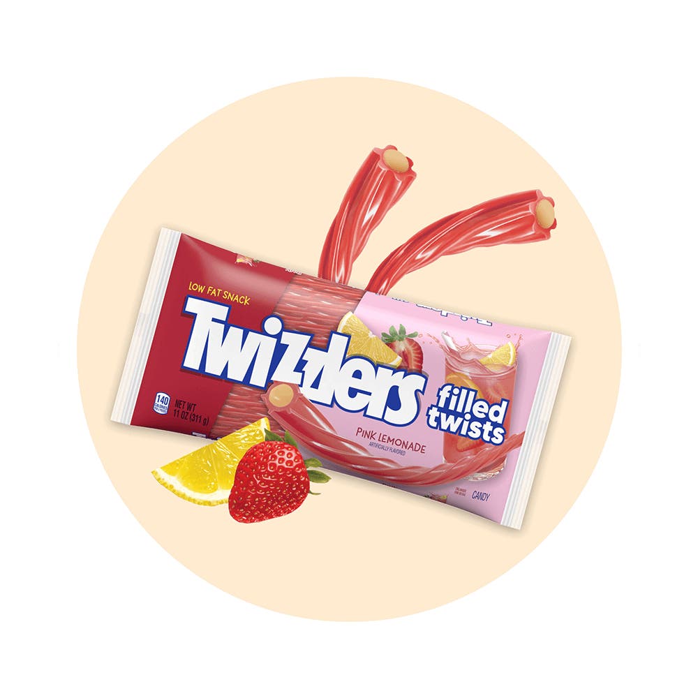 Twizzlers Pink Lemonade Flavored Filled Twists, 311g/11 oz.