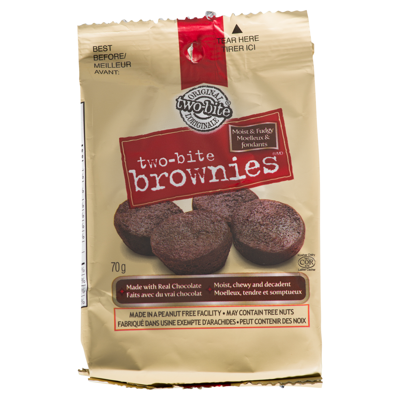 Original Two-Bite Brownies, 70g/2.4 oz. Box (Imported from Canada)