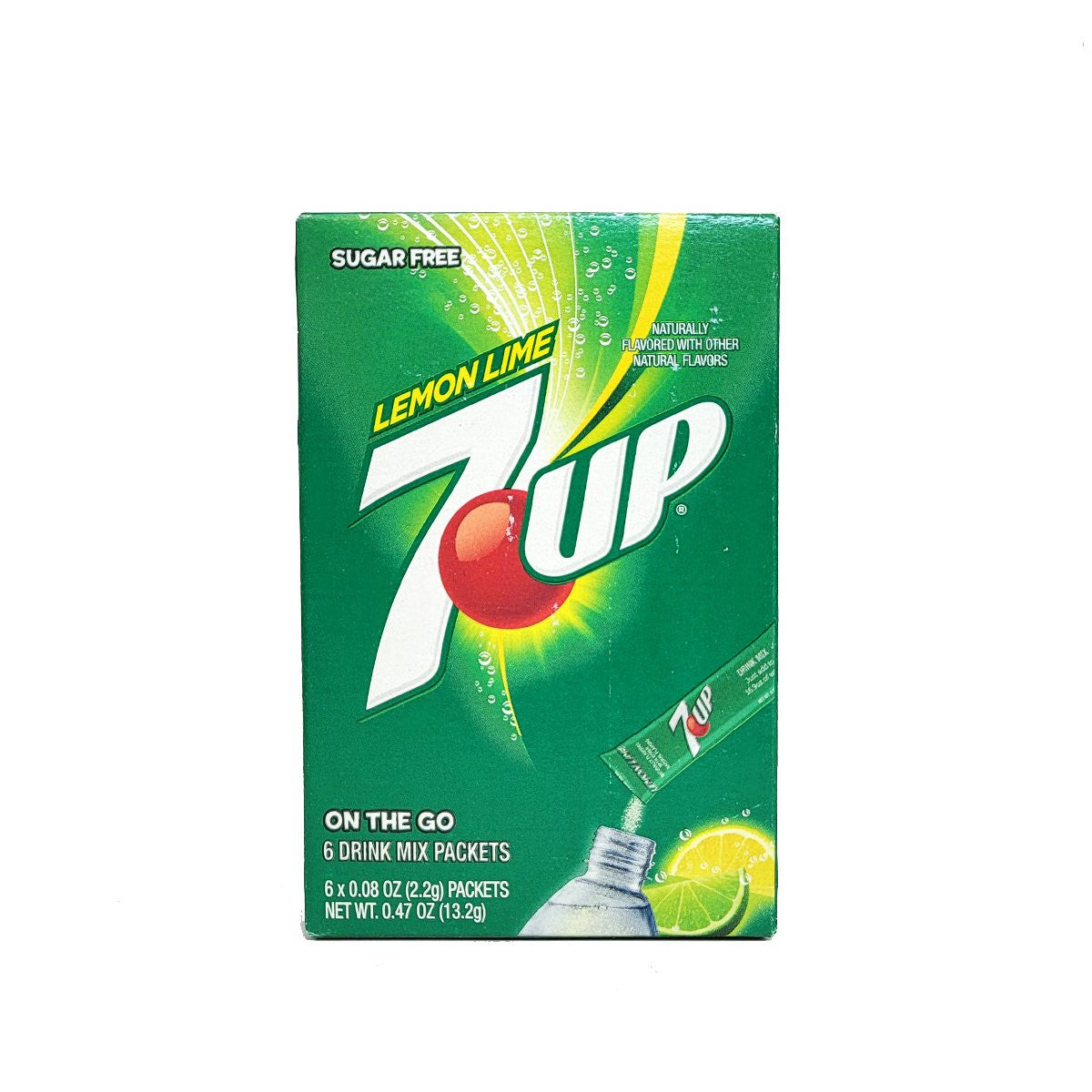 7Up Lemon Lime Sugar Free Drink Mix, 6 packets, 13.2g/0.5 oz. Box {Imported from Canada}