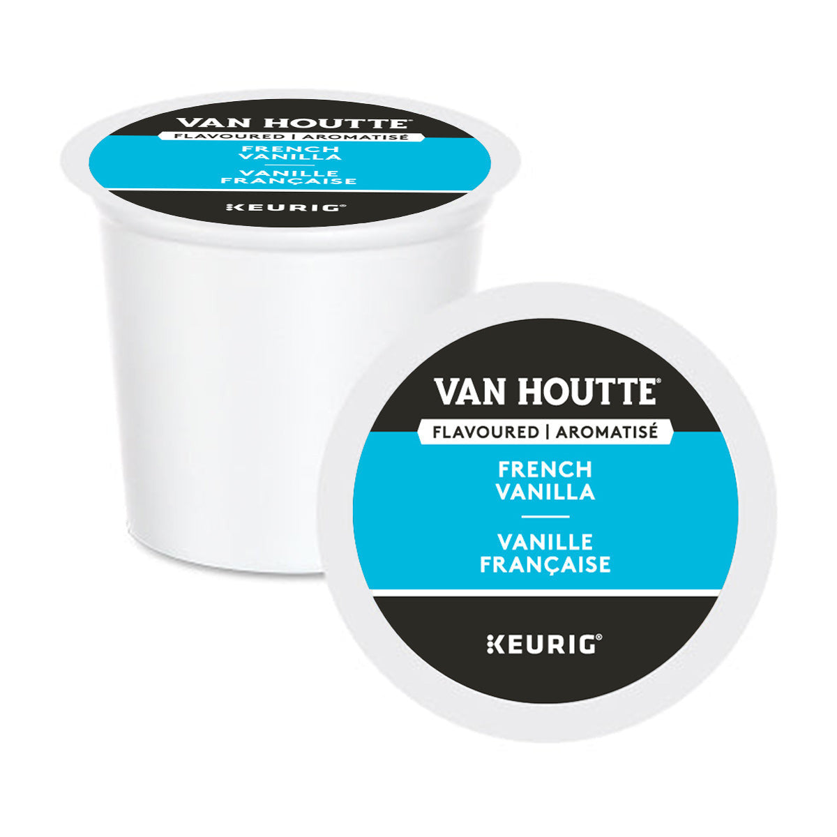 Van Houtte French Vanilla Flavored Light Roast Coffee, 24 K-Cups {Imported from Canada}