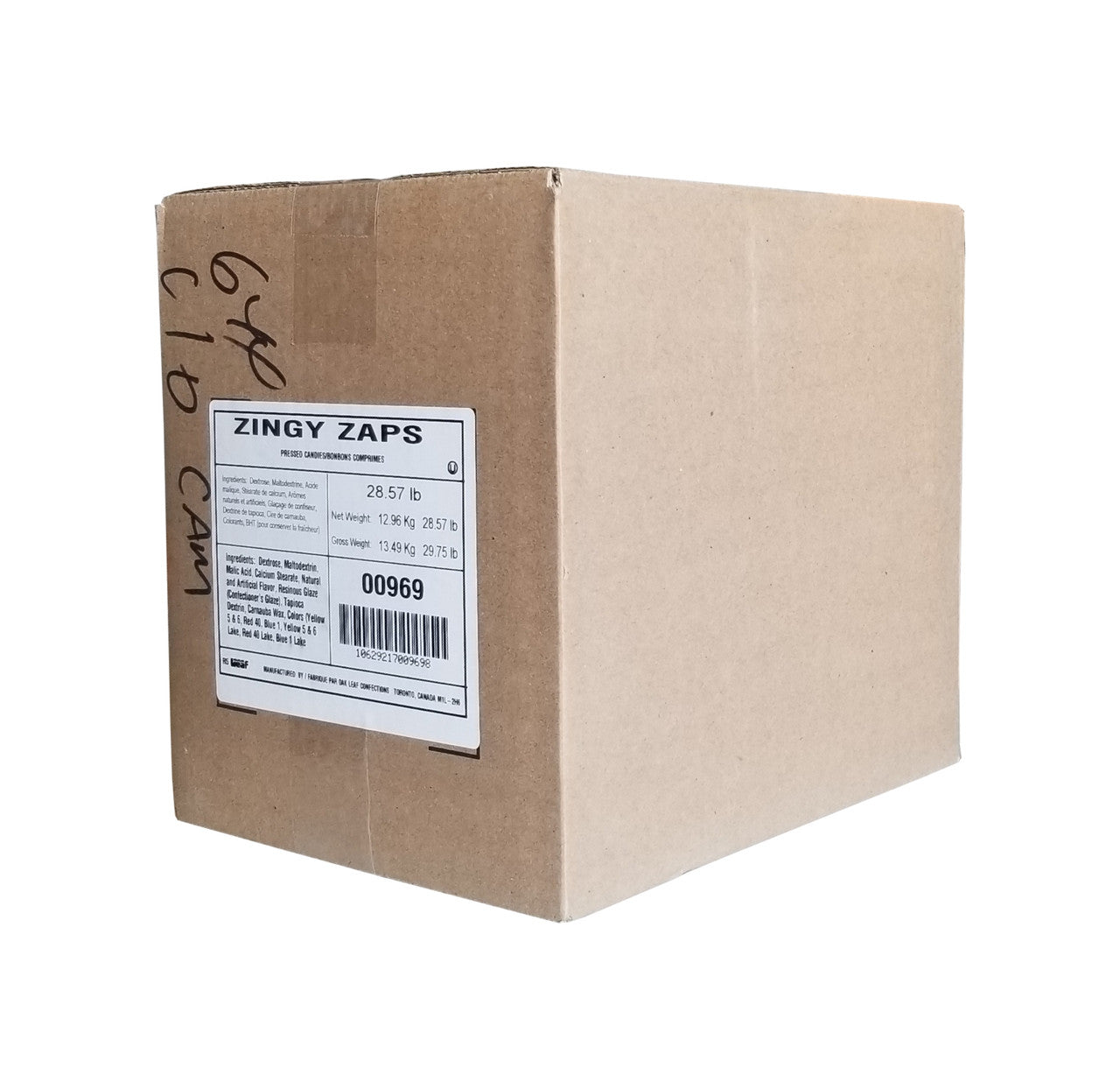 Zingy Zaps Pressed Candies, Bulk Box, 12.96kg/28.57 lbs. {Imported from Canada}