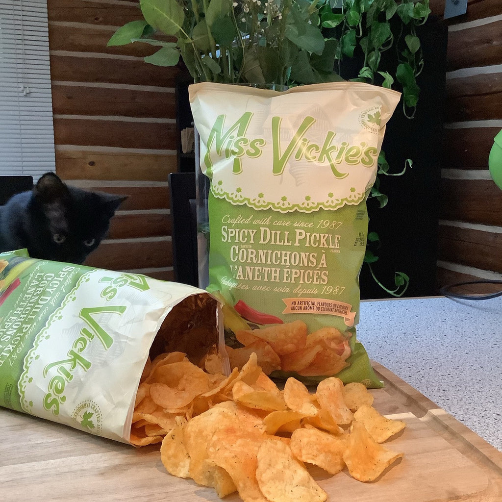 Miss Vickie's Kettle Cooked Spicy Dill Pickle Potato Chips 572g/1.25 lbs. {Imported from Canada}